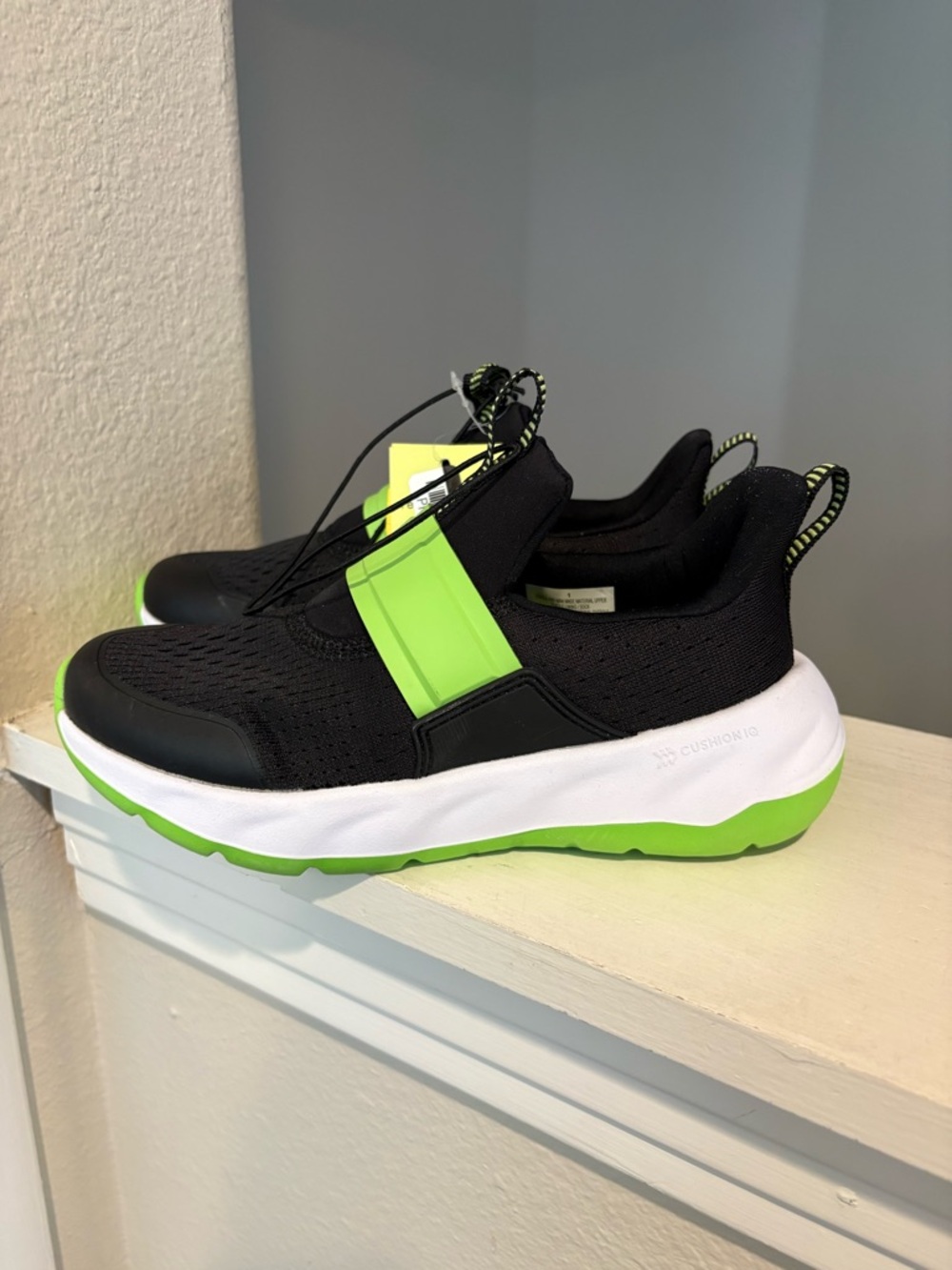 Kids' Dillon Slip-On Performance Sneakers - All In Motion Black Green Youth Sz 1 - Picture 4 of 9